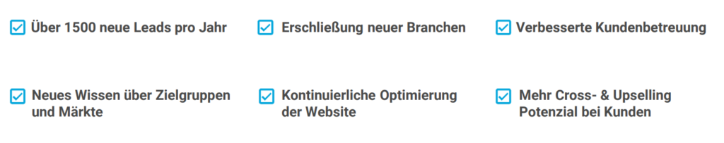 Erzielte Erfolge